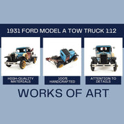 Old Modern Handicrafts 1:12 Scale 1931 Ford Model A Tow Truck – Handcrafted Iron Vintage Vehicle Replica