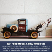 Old Modern Handicrafts 1:12 Scale 1931 Ford Model A Tow Truck – Handcrafted Iron Vintage Vehicle Replica