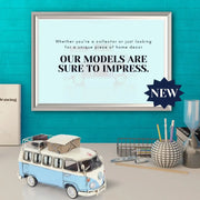 Old Modern Handicrafts Retro Van – Iconic Hippie Bus Display Piece for Office or Shelf