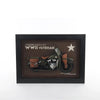 WWII Motorcycle 3D Wall Art – Handmade Iron Harley XA Replica in Shadowbox Frame, 1.5 inch