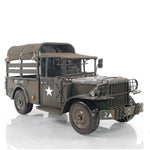 Old Modern Handicrafts Vintage Dodge M42 Command Truck – Handmade 1:14 Iron Military Model, 13.5" Length