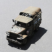 Old Modern Handicrafts Vintage Dodge M42 Command Truck – Handmade 1:14 Iron Military Model, 13.5