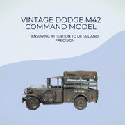 Old Modern Handicrafts Vintage Dodge M42 Command Truck – Handmade 1:14 Iron Military Model, 13.5