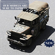 Detailed Korean War Truck Model – Olive Green Dodge M42 with Authentic Dash & Equipment
