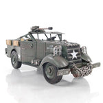 Old Modern Handicrafts Vintage 30 CWT Chevrolet 1533X2 – Handmade Iron WWII LRDG Truck Model with Rolling Wheels