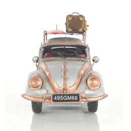 Volkswagen Beetle Model – Handcrafted Iron – Vintage Metallic 1:15 Scale