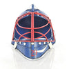Baseball Helmet Decor – 8" Iron Display Piece in Blue & White for Home or Office