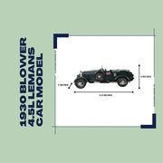 Old Modern Handicrafts 1930 Bentley Blower 4.5L LeMans Car Model – Handcrafted Iron Collectible, 13.5