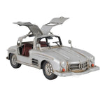 Old Modern Handicrafts Mercedes Benz 300L Gullwing Silver Model – Handmade Iron 1:14 Scale, 13" Length