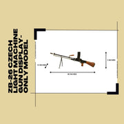 Old Modern Handicrafts ZB-26 Czech Light Machine Gun Display-Only Model – Handmade Iron Replica, 48