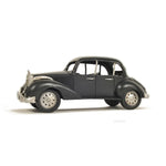 Old Modern Handicrafts 1937 Plymouth P4 Deluxe Metal Model Car Black Handmade Vintage Decor 12 Inch