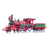 Christmas Train Model – Red Decorative Display – Handmade Iron Holiday Collectible By Old Modern Handicrafts