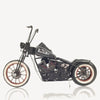 1967 Chopper Motorcycle Model – Handmade Iron Collectible – Black Décor Piece