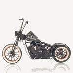 1967 Chopper Motorcycle Model – Handmade Iron Collectible – Black Decor Piece Old Modern Handicrafts