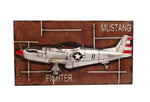 Old Modern Handicrafts AJ117 1943 Mustang P-51 Fighter 3D Model Painting Frame