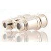 Brass Binoculars – Shiny Nickel Finish – 8x Magnification with Leather Case