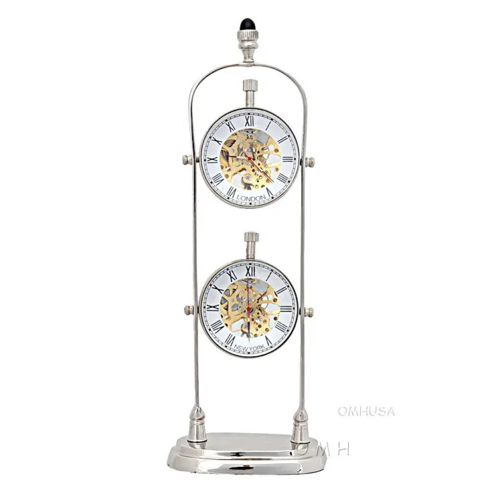 Double-Faced Brass Clock – 10.5