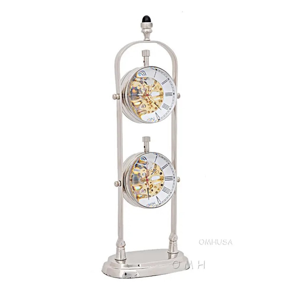 Double-Faced Brass Clock – 10.5