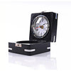 Brass Compass and Clock Set – Wooden Case – 5.5 Inch Nautical Decor