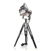 Alum Spot Light on Wooden Stand – 29 Inch Height – Aluminum and Wood Floor Lamp