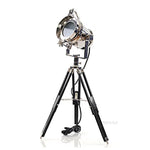 Alum Spot Light on Wooden Stand – 29 Inch Height – Aluminum and Wood Floor Lamp By old Modern Handicrafts