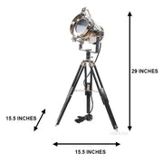 29 Inch Height Alum Spot Light – Wooden Stand Floor Lamp for Living Room