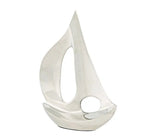 Metal Sailboat Decor – 12.25 Inch – Shiny Nickel Finish Accent Piece By Old Modern Handicrafts