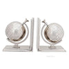 Globe Bookend Set – Shiny Aluminum – Decorative Office & Study Accent