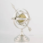 Metal Armillary Sphere – 12.5 Inch – Shiny Nickel Finish Decorative Globe By Old Modern Handicrafts