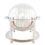 Aluminum Globe on Stand – Shiny Nickel Finish – For Office or Home Display By Old Modern Handicrafts