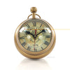 Aluminum Paperweight Clock – Dual-Sided with Compass – 8 Inch Antique Decor