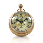 Metal Paperweight Clock 8 Inch – Dual-Sided with Compass –  Antique Decor By Old Modern Handicrafts