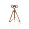 Brass and Wood Binoculars on Stand – 11 Inch – Victorian Decorative Accent