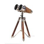 Brass Binoculars on Stand – 11.5 Inch – Nickel Finish Victorian Decor By Old Modern Handicrafts