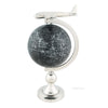 1930s Airplane on Globe – Brass Stand – For Office or Travel-Inspired Spaces