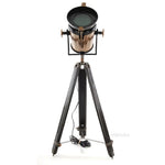 Floor Spotlight Lamp – 65.5 Inch Height – Aluminum Steel with Wooden Stand