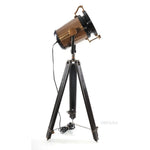 Adjustable Spot Light Floor Lamp – 65.5 Inch Height – Alum/Steel and Wood