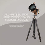 Textured Glass Floor Spotlight – 65.5 Inch Height – Aluminum Steel Stand Lamp