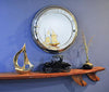 Nautical Wall Mirror with Hidden Shelves – Aluminum Porthole Style