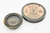Brass 100-Year Calendar & Compass Set – Antique Finish – 0.75" Tall