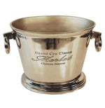 Aluminum Wine Cooler 9.5"H – Handcrafted Ice Bucket with Engraved Grand Cru Logo By Old Modern Handicrafts