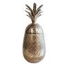 Metal Pineapple Storage Jar – Beach Theme – 5.5 inch Tabletop Accent