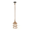 Rope Pendant Lamp – 47 Inch Height – Enclosed Hemp Rope Cage Ceiling Light