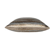 Decorative pillow with a striped pattern on a white background