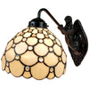 Amora Lighting 8" Tiffany Wall Sconce with Curved Stained Glass Shade