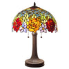 Amora Tiffany Roses Table Lamp – 23 Inch Stained Glass Shade