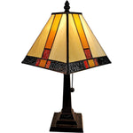Amora Lighting Tiffany Style Mission Table Lamp 8 Inch Wide
