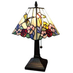 Amora Lighting Tiffany Style Floral Mission Style Table Lamp 8 Inches Wide