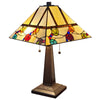 Amora Mission Style Table Lamp – Berries & Leaves, 22 Inch Tall