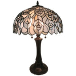 Amora Lighting Tiffany Style White Table Lamp
